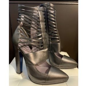 Versace Metallic Caged Bootie 38